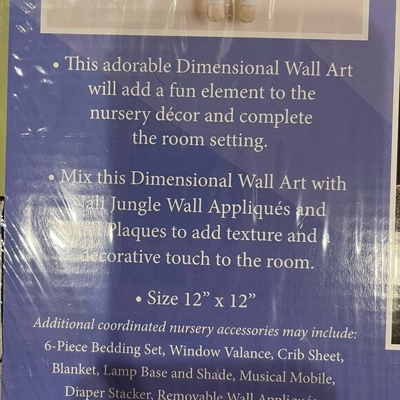 Cocalo Nali Jungle Dimensional Wall Art Monkey 12”x12” - Picture 5 of 5